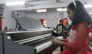 Piano performance on stage