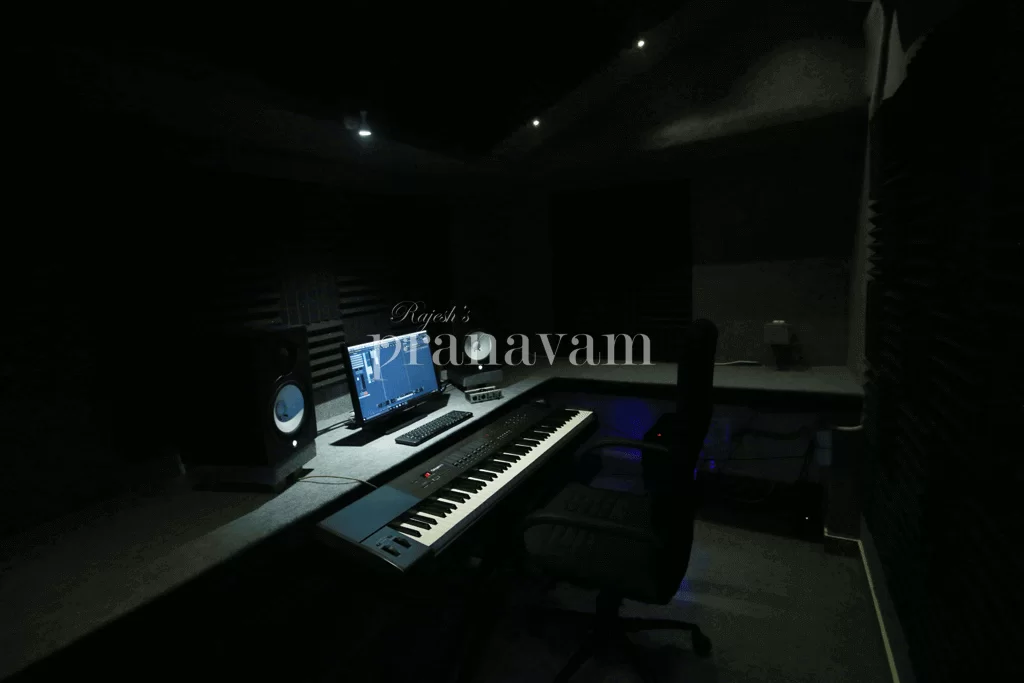 Sound engineering studio setup